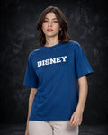 Unisex Disney Logo Oversized T-Shirt – Royal Blue