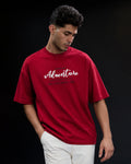 Men's Adventure Graphic Oversized T-Shirt – Red