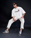 Men's "Freestyle" Basketball Oversized T-Shirt – White -H2