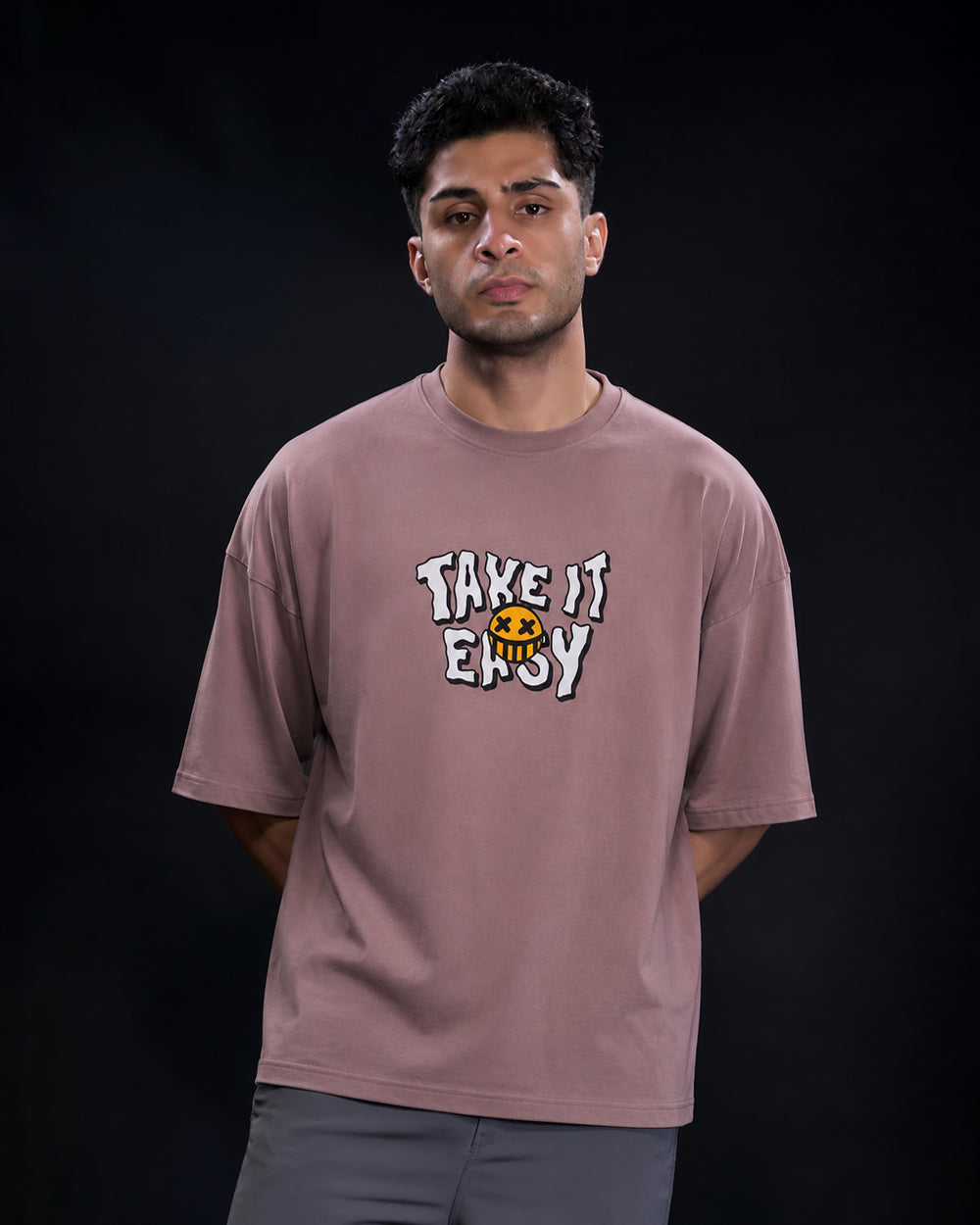 Men's "Love Chocolate Day" Graphic Oversized T-Shirt – Chocolate Brown -h2