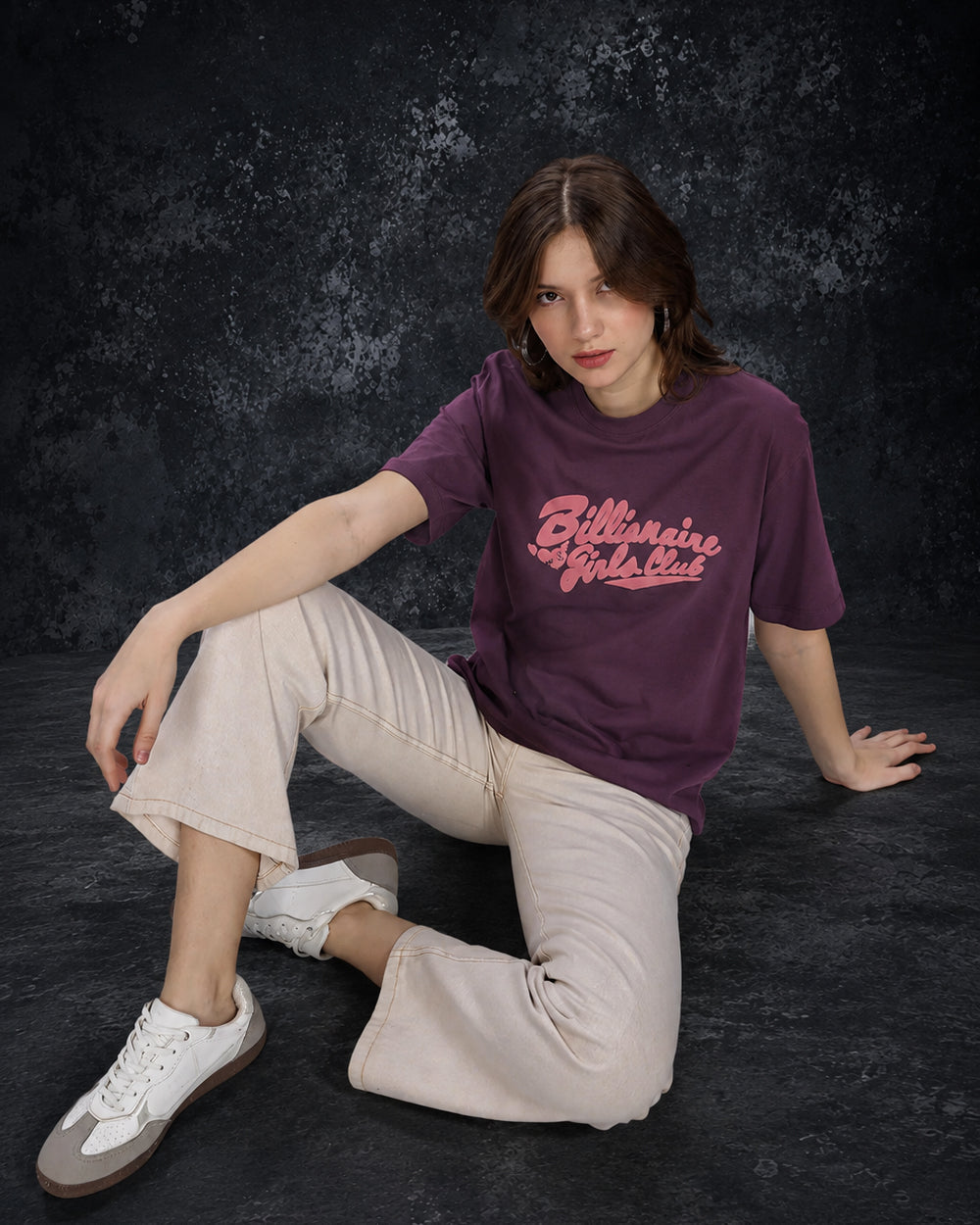Unisex Billionaire Bunny Graphic Oversized T-Shirt – Deep Plum