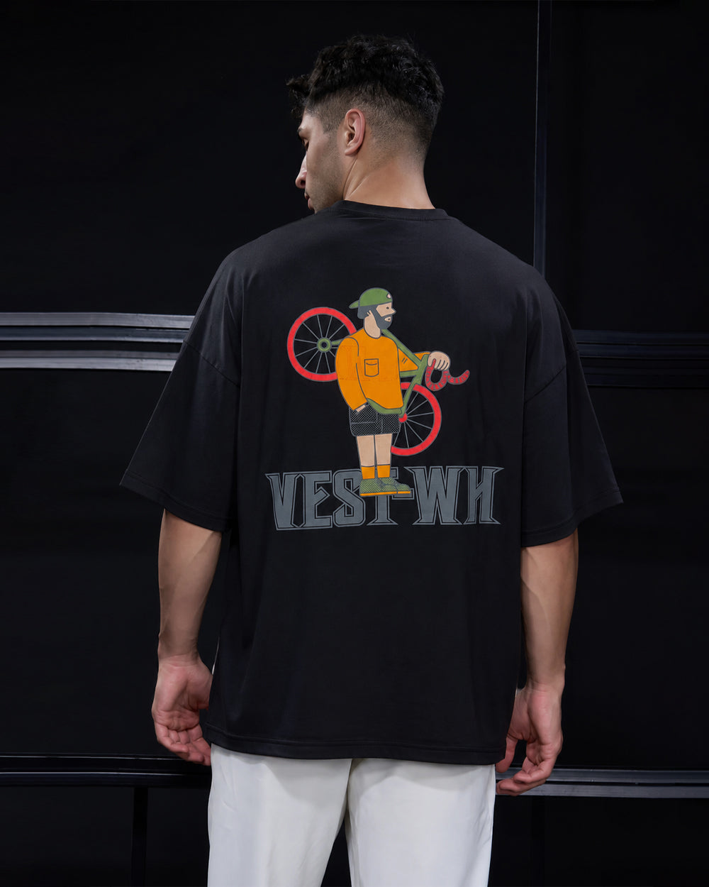 Men's "NEST-WH" Oversized T-Shirt – Black
