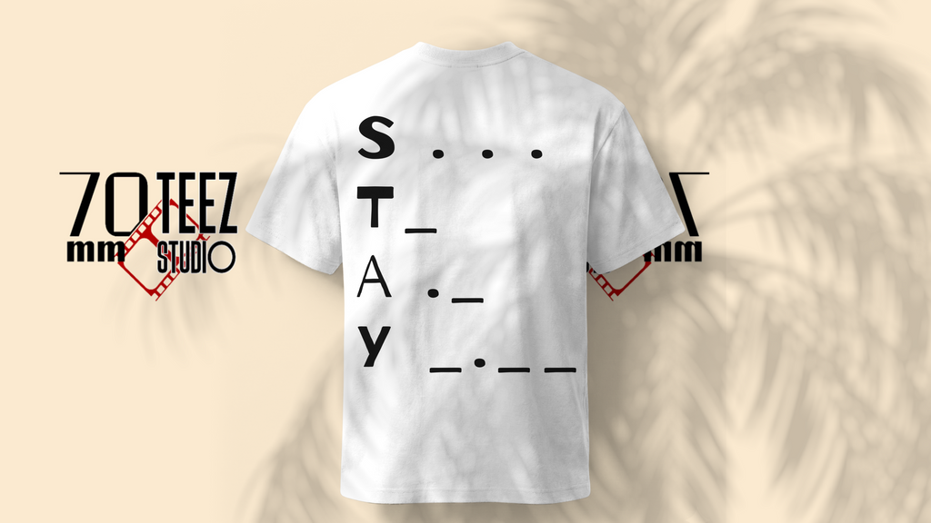 STAY-INTERSETTLER Oversized Front & Back Print T-Shirt