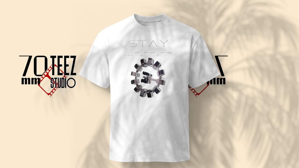 STAY-INTERSETTLER Oversized Front & Back Print T-Shirt
