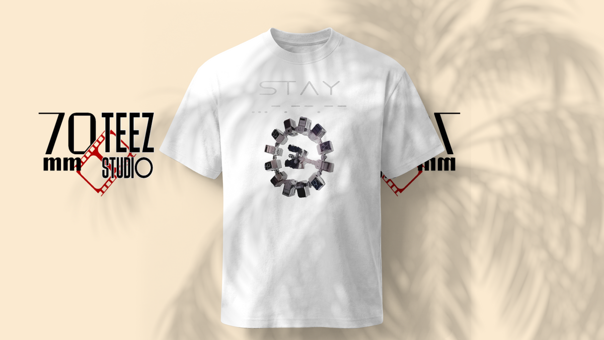 STAY-INTERSETTLER Oversized Front & Back Print T-Shirt