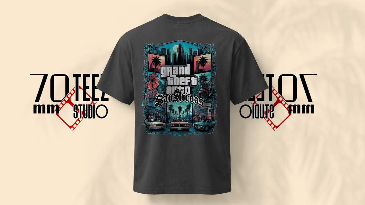 GTA SANDRESS Oversized Front & Back Print T-Shirt